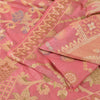 Sanskriti Vintage Sarees Pink HandWoven Indian Artificial Silk Sari Craft Fabric