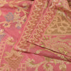 Sanskriti Vintage Sarees Pink HandWoven Indian Artificial Silk Sari Craft Fabric