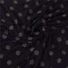 Sanskriti Vintage Sarees Black Hand Beaded Pure Georgette Silk Sari Craft Fabric