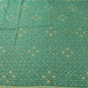 Sanskriti Vintage Sarees Green Embroidered Kota Woven Pure Cotton Sari Fabric