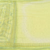 Sanskriti Vintage Sarees Indian Lemon Green Georgette Sari Soft 6yd Craft Fabric