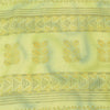 Sanskriti Vintage Sarees Indian Lemon Green Georgette Sari Soft 6yd Craft Fabric