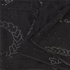 Sanskriti Vintage Black Sarees Pure Chiffon Silk Hand Beaded Sari Mukiesh Fabric