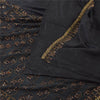 Sanskriti Vintage Black Sarees Pure Silk Hand Beaded Premium Sari Craft Fabric