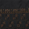 Sanskriti Vintage Black Sarees Pure Silk Hand Beaded Premium Sari Craft Fabric