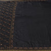 Sanskriti Vintage Black Sarees Pure Silk Hand Beaded Premium Sari Craft Fabric