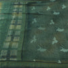 Sanskriti Vintage Indian Green Sarees Pure Silk Woven Premium Sari Craft Fabric