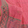 Sanskriti Vintage Pink Sarees Pure Silk Embroidered Ethnic Sari 5yd Craft Fabric