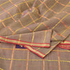 Sanskriti Vintage Brown Sarees Pure Cotton Hand Embroidered Sari 5ydCraft Fabric