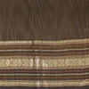 Sanskriti Vintage Indian Brown Sarees Pure Silk Woven Premium Sari Craft Fabric