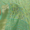 Sanskriti Vintage Green Sarees Pure Cotton Printed Premium Sari 5yd Craft Fabric