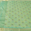 Sanskriti Vintage Green Sarees Pure Cotton Printed Premium Sari 5yd Craft Fabric