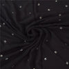 Sanskriti Vintage Black Sarees Pure Georgette Hand Beaded Sari 5+yd Craft Fabric