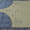 Sanskriti Vintage Gray Sarees Pure Cotton Embroider Printed Bandhani Sari Fabric