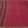 Sanskriti Vintage Magenta/Brown Sarees Cotton Silk Embroidered Sari Craft Fabric