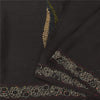 Sanskriti Vintage Black Sarees Pure Silk Hand Beaded Premium Sari Craft Fabric