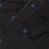 Sanskriti Vintage Black Sarees Pure Georgette Hand Bead Premium Sari 6yd Fabric