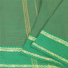 Sanskriti Vintage Green Sarees Pure Cotton Woven Premium Sari 5+yd Craft Fabric