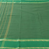 Sanskriti Vintage Green Sarees Pure Cotton Woven Premium Sari 5+yd Craft Fabric