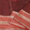 Sanskriti Vintage Indian Red Sarees Pure Silk Woven Premium Sari 5ydCraft Fabric