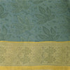 Sanskriti Vintage Indian Light Gray Sarees Pure Silk Woven Sari 5yd Craft Fabric