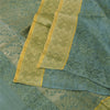 Sanskriti Vintage Indian Light Gray Sarees Pure Silk Woven Sari 5yd Craft Fabric