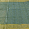 Sanskriti Vintage Indian Light Gray Sarees Pure Silk Woven Sari 5yd Craft Fabric