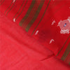 Sanskriti Vintage Red Sarees Pure Cotton Hand Woven Tant Sari 5+ yd Craft Fabric