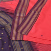 Sanskriti Vintage Pink/Purple Sarees Pure Cotton Woven Premium Sari Craft Fabric