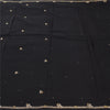 Sanskriti Vintage Black Sarees Pure Silk Hand Beaded Premium Sari Craft Fabric