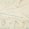 Sanskriti Vintage Ivory Sarees Georgette Hand Embroidery Chikankari Sari Fabric