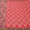 Sanskriti Vintage Red/Brown Sarees Pure Cotton Woven Sari Premium Craft Fabric