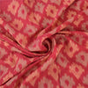 Sanskriti Vintage Red/Brown Sarees Pure Cotton Woven Sari Premium Craft Fabric