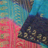 Sanskriti Vintage Multi Sarees Pure Silk Hand Beaded Printed Sari 6+ yrd Fabric