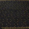 Sanskriti Vintage Black Sarees Pure Silk Hand Beaded Premium Sari Craft Fabric