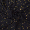 Sanskriti Vintage Black Sarees Pure Silk Hand Beaded Premium Sari Craft Fabric