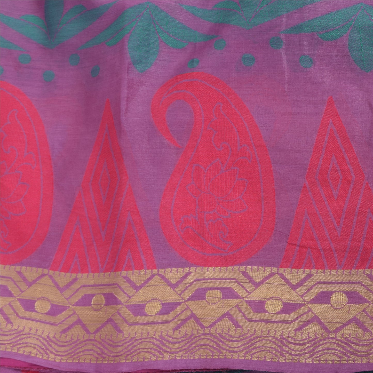 Sanskriti Vintage Indian Pink Sarees Pure Silk Printed Premium Sari Craft Fabric