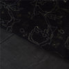 Sanskriti Vintage Black Sarees Pure Georgette Hand Beaded Gota Patti Sari Fabric