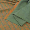 Sanskriti Vintage Green Sarees Pure Cotton Woven Premium Sari 5+yd Craft Fabric