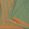 Sanskriti Vintage Green Sarees Pure Cotton Woven Premium Sari 5+yd Craft Fabric