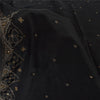 Sanskriti Vintage Black Sarees Pure Silk Hand Beaded Premium Sari Craft Fabric