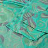 Sanskriti Vintage Indian Cyan Sarees Pure Silk Woven Ethnic Sari 5ydCraft Fabric