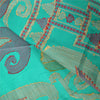 Sanskriti Vintage Indian Cyan Sarees Pure Silk Woven Ethnic Sari 5ydCraft Fabric