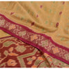 Sanskriti Vintage Saree Yellow/Red Odisha HandWoven Ikat Pure Cotton Sari Fabric