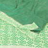 Sanskriti Vintage Saree Green Sambhalpuri Hand Woven Ikat Pure Silk Sari Fabric