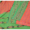 Sanskriti Vintage Saree Pochampally Hand Woven Ikat Pure Silk Sari 5yd Fabric