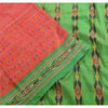 Sanskriti Vintage Saree Pochampally Hand Woven Ikat Pure Silk Sari 5yd Fabric