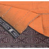 Sanskriti Vintage Saree Orange Odisha Hand Woven Ikat Pure Cotton Sari Fabric