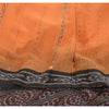 Sanskriti Vintage Saree Orange Odisha Hand Woven Ikat Pure Cotton Sari Fabric