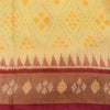 Sanskriti Vintage Saree Rare Odisha Hand Woven Ikat Cotton Silk Sari 5yd Fabric